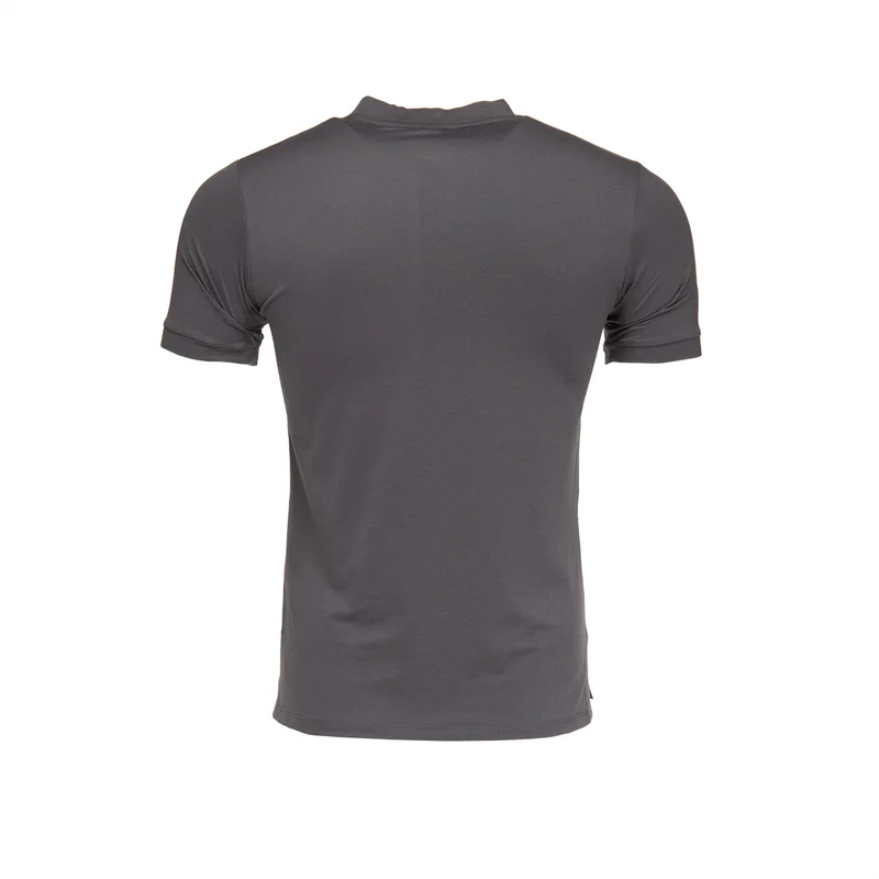 Luxury t-shirt – dark gray, cotton with 1/4 zipper 2025/2026